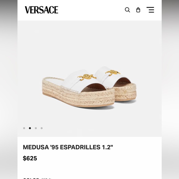 Versace Medusa ‘95 ESPADRILLES 1.2" size 37 - Picture 1 of 11